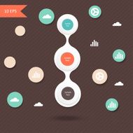colorful round diagram metaball infographics N15