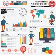 Business info graphic design on white background clean vector N2