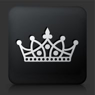 Black Square Button with Crown Icon N25