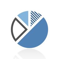 Pie Chart icon on a white background N49