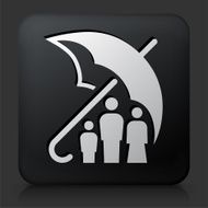 Black Square Button with Family Insurance