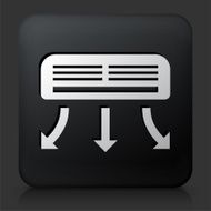 Black Square Button with Air Conditioner
