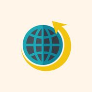 Green World Flat Icon