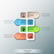 Modern infographics options banner N615