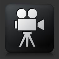 Black Square Button with Film Camera Icon N10