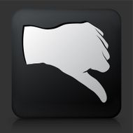 Black Square Button with Thumbs Down Icon N2