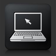 Black Square Button with Laptop Icon N10