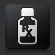Black Square Button with Pharmacy Drugs