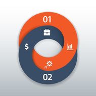 Modern business circle options infographics Vector illustration N6