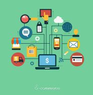 infographics background E-commerce N3