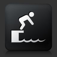 Black Square Button with Diving Icon