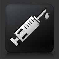 Black Square Button with Syringe N2