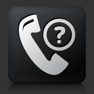 Black Square Button with Unkown Caller Icon