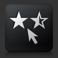 Black Square Button with Star Rating Icon
