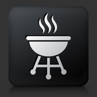 Black Square Button with Grill Icon N5