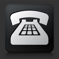 Black Square Button with Telephone Icon N11