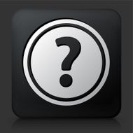 Black Square Button with Question Mark Icon N2