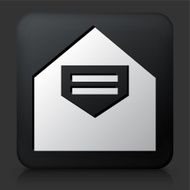 Black Square Button with Open Letter Icon