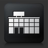 Black Square Button with Store Icon N3