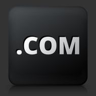 Black Square Button with com