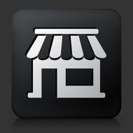 Black Square Button with Store Icon N4