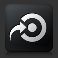 Black Square Button with Target Icon