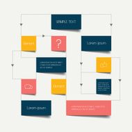Flow chart scheme Infographics elements Vector design N6