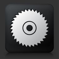 Black Square Button with Saw Icon N2