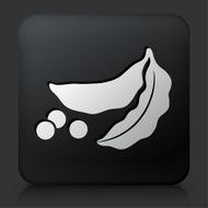 Black Square Button with Peas Icon