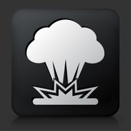 Black Square Button with Explosion Icon
