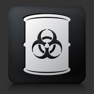 Black Square Button with Biohazard Icon N2