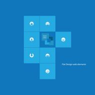 Flat design web elements icons for website development