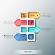Modern infographics options banner N618