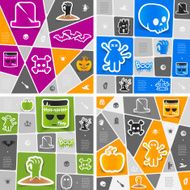 Halloween flat infographic N298
