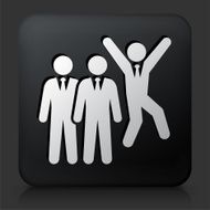 Black Square Button with Promotion Icon N2