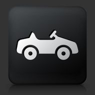 Black Square Button with Toy Car Icon