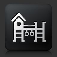 Black Square Button with Playground Icon N3