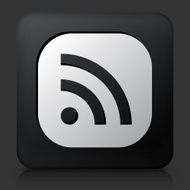 Black Square Button with Wi-Fi Icon