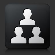 Black Square Button with Contactsw Icon