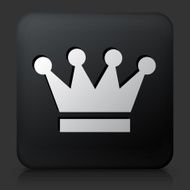 Black Square Button with Crown Icon N27