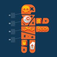 Halloween flat infographic N303