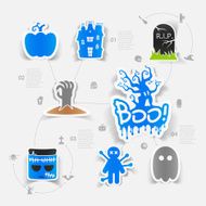 Halloween flat infographic N306