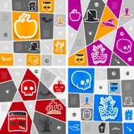 Halloween flat infographic N308