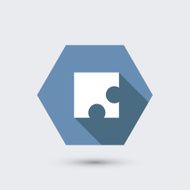 vector modern flat icon with long shadow N27