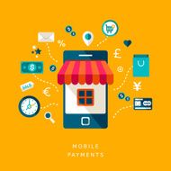 flat design mobile payments N2