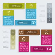 Multicolored paper stickers with numbers and signs N10