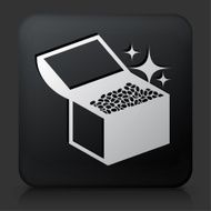 Black Square Button with Treasure Chest Icon