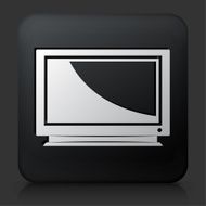 Black Square Button with Television Icon N11