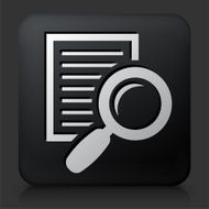 Black Square Button with Searching Documents N4
