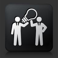 Black Square Button with Sharing Ideas N2